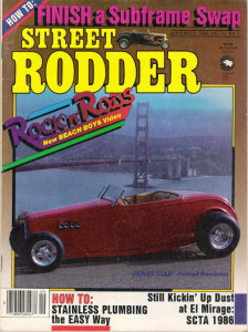 STREET RODDER 1986 SEPT - KEN BERRY, FERRARI V12 ROADSTER, EL MIRAGE LIVES